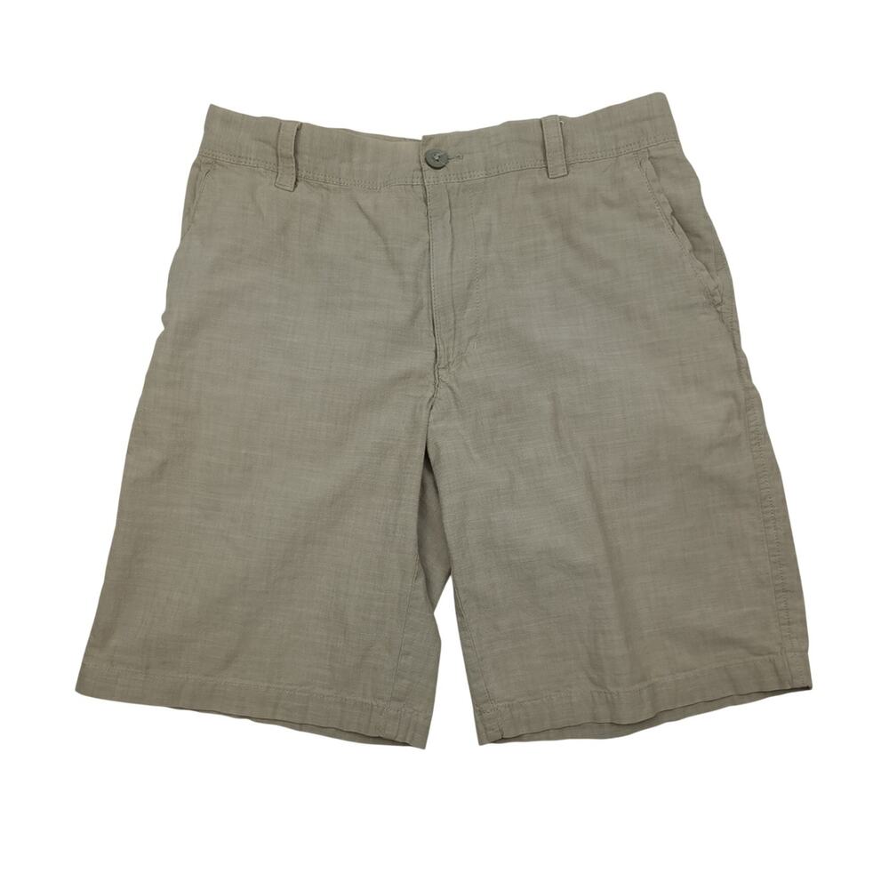 Van Heusen Khaki Flat Front Shorts